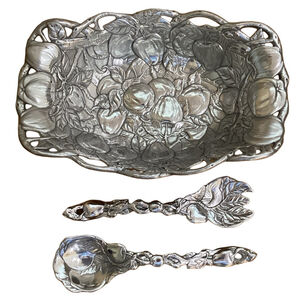 603. ARTHUR COURT SERVING BOWL & SERVING FORK/SPOON 3 PIECE SET